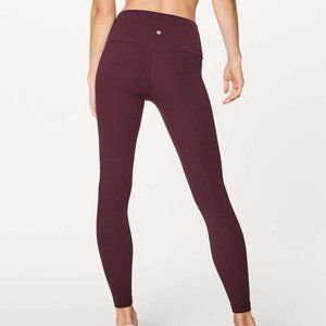 Lululemon Burgundy 25'' Aligns, Size 4